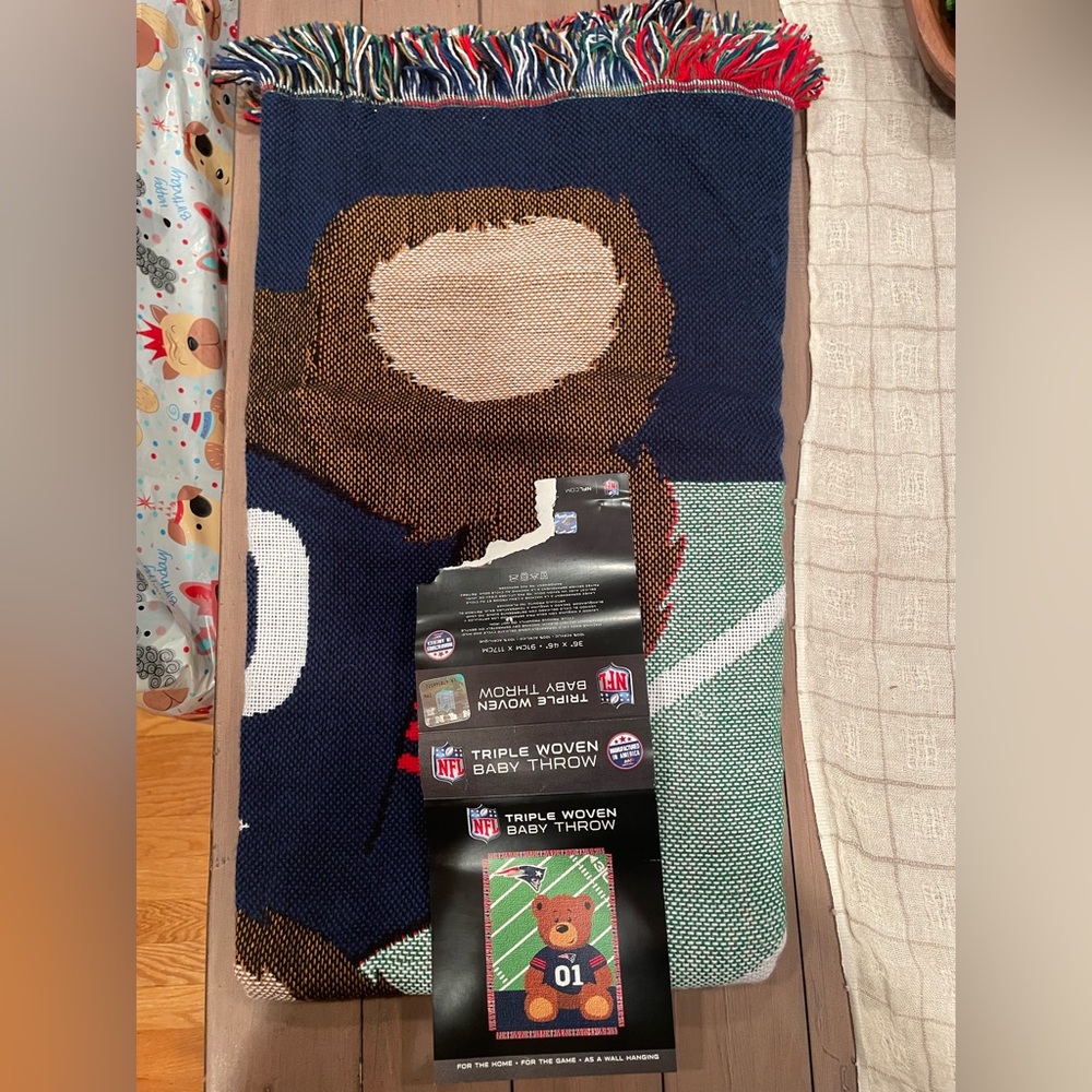 Patriots Bear Baby Blanket